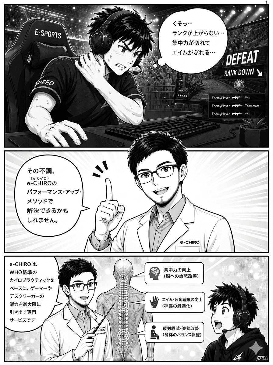 ランクが上がらず悩むゲーマーに、Dr.KENがe-CHIROのパフォーマンス・アップ・メソッドを紹介